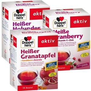 Doppelherz® aktiv Heißes 3er Set Holunder + Cranberry + Granatapfel 30 ct
