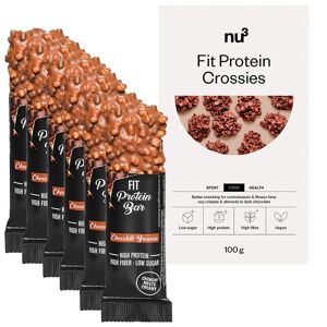 6 x nu3 Fit Protein Bar, Chocolate Brownie + nu3 Fit Protein Crossies 1 ct