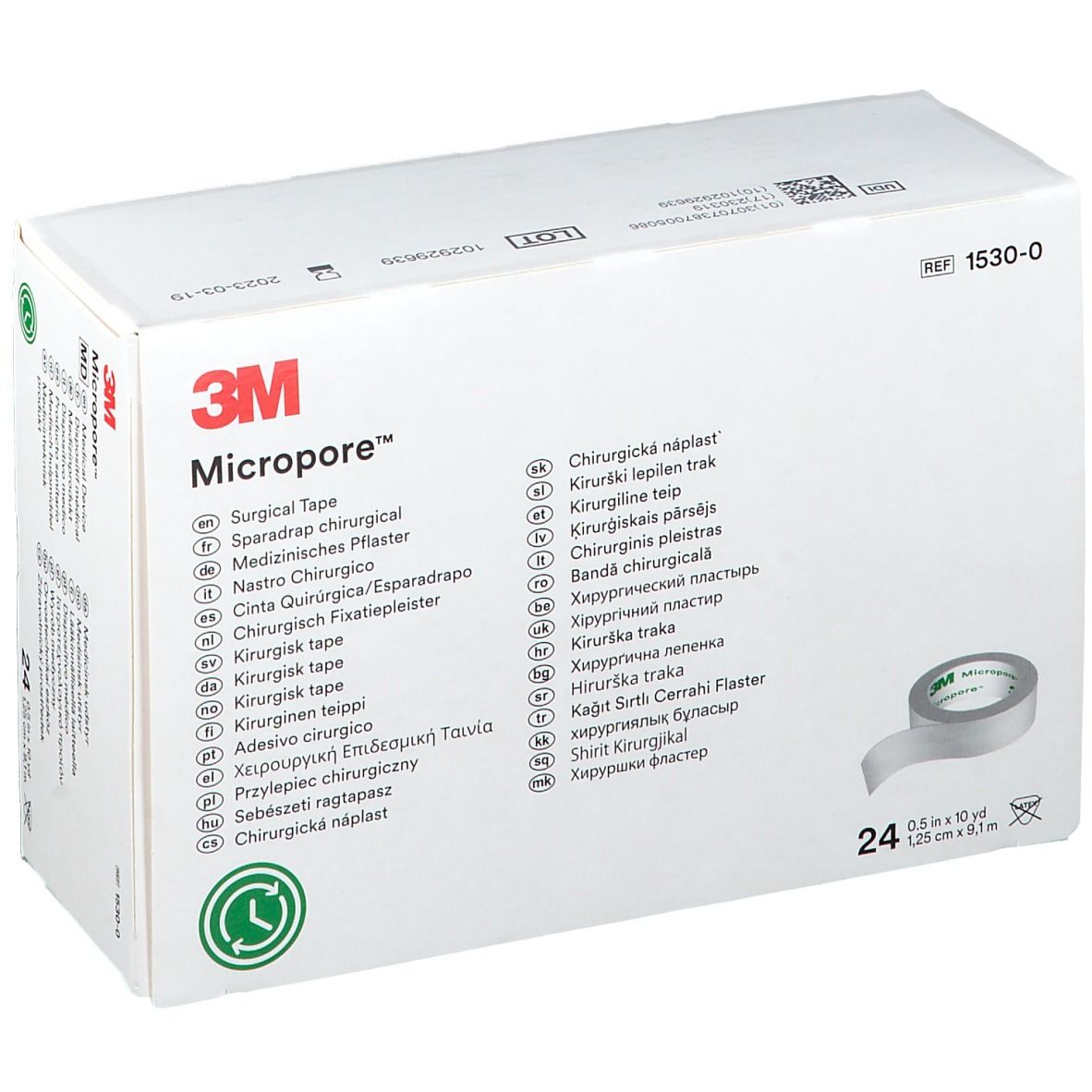 3M™ Medipore™ weiche chirurgische Pflaster 1,25 cm x 9,1 m