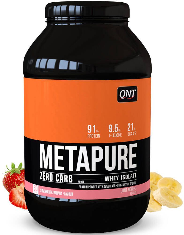 Qnt® Metapure Zero Carb (Molkenprotein isoliert) Erdbeer/ Banana Geschmack