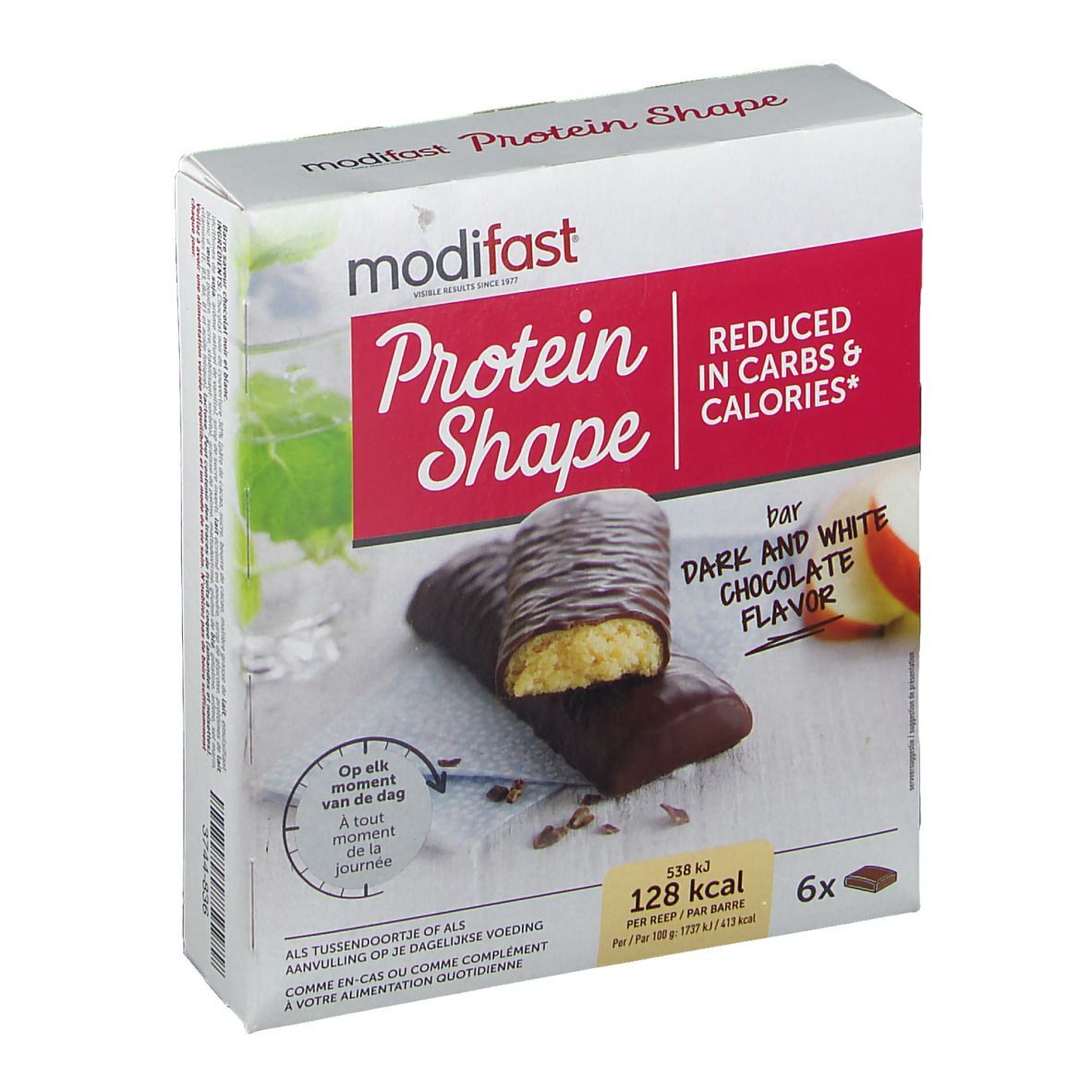 GSA HEALTHCARE modifast® Protein Shape Bar Dark And White Chocolate