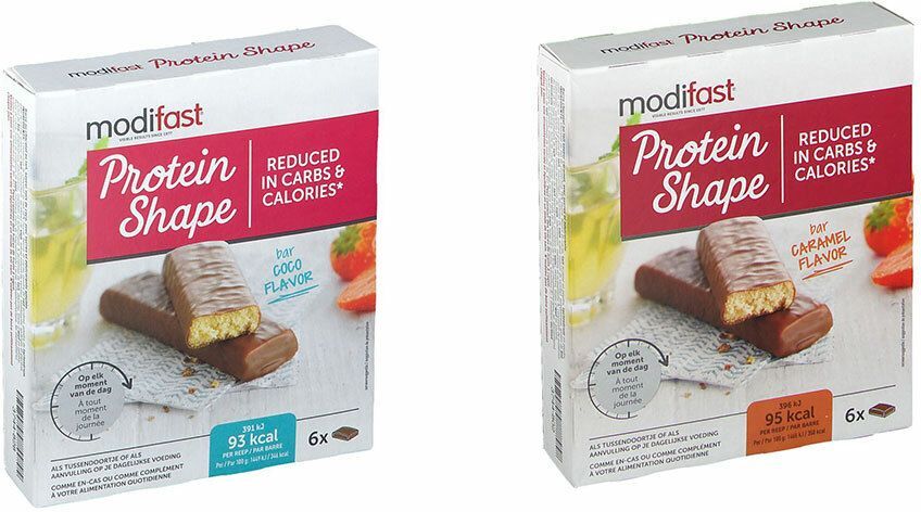 Diverse modifast Proteinshape Riegel Kokos + Karamell