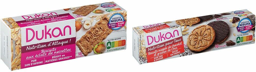 EUROPHARMA GROUP Dukan® Chiasamenkekse mit Schokoladenglasur + Haselnusskekse