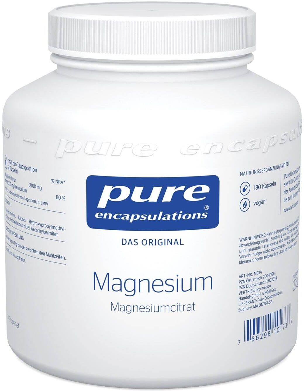 Pure Encapsulations® Magnesium (Magnesiumcitrat)