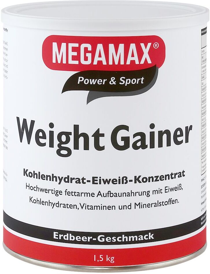 Megamax® Power & Sport Weight Gainer Kohlenhydrat-Eiweiß-Konzentrat Erdbeer-Geschmack