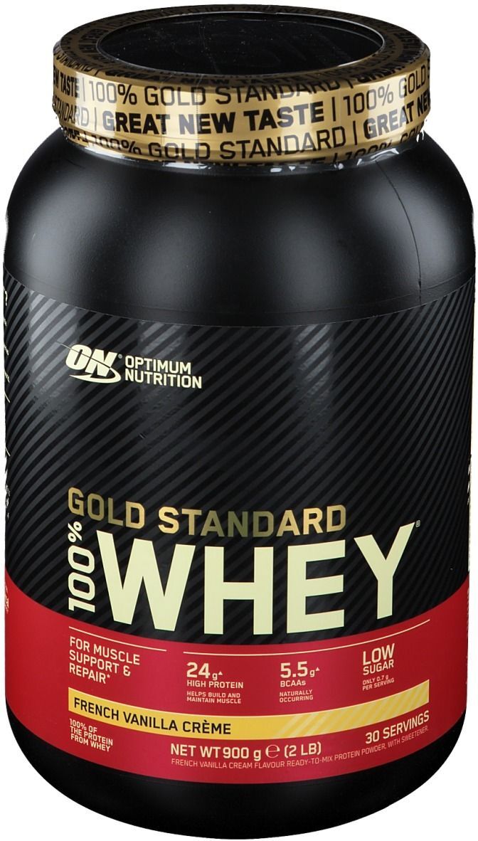 Optimum Nutrition 100 % Whey Gold Standard, French Vanilla Cream, Pulver