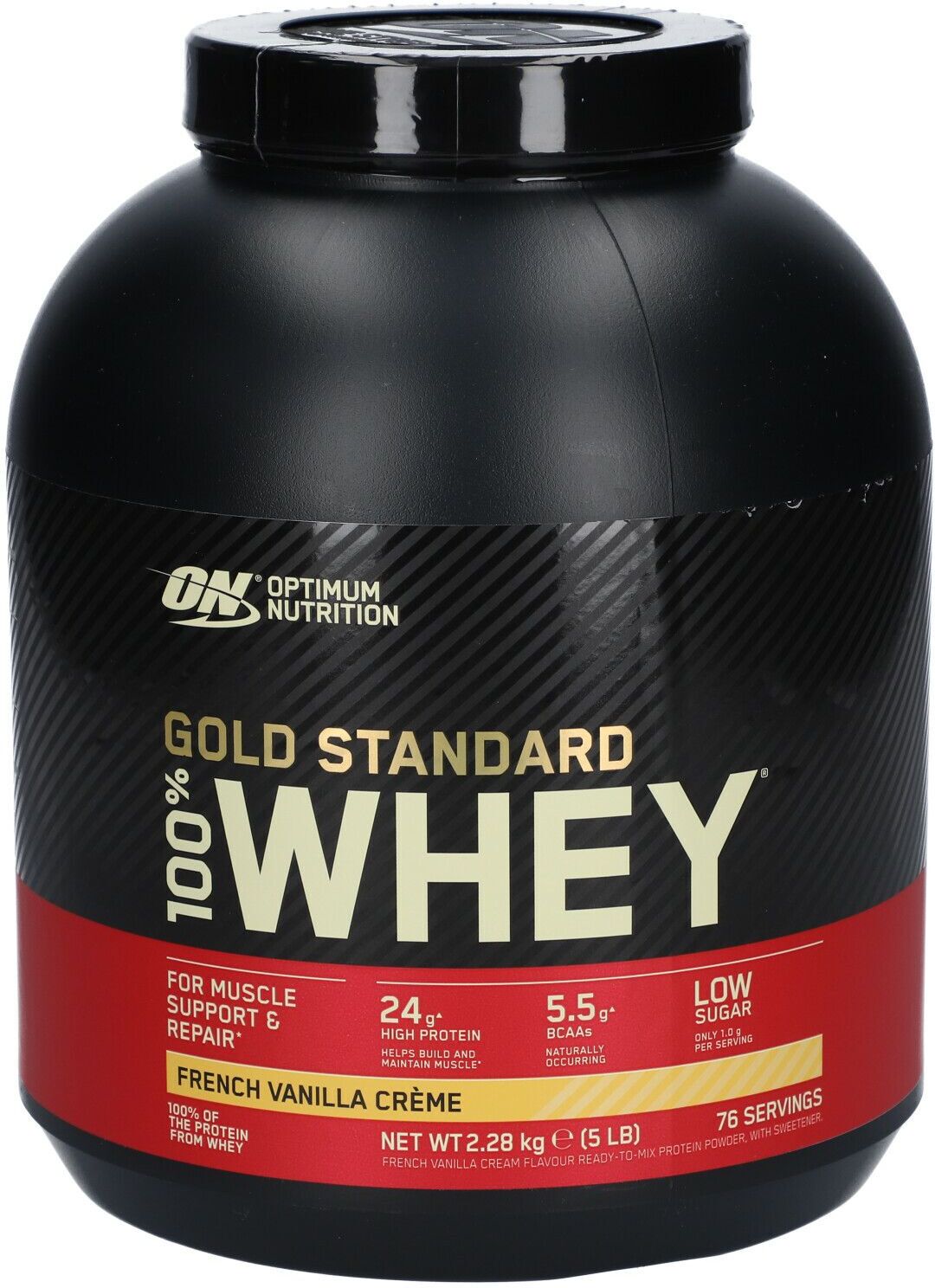 Optimum Nutrition 100 % Whey Gold Standard, French Vanilla Cream, Pulver