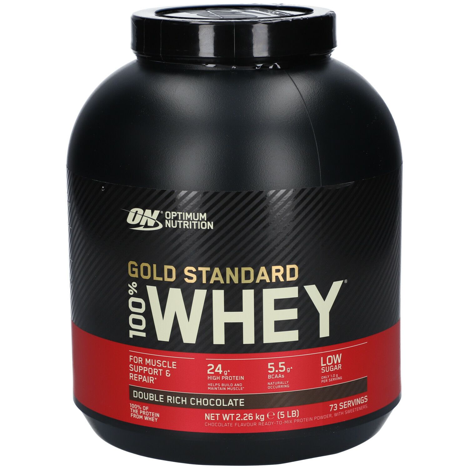 Optimum Nutrition 100 % Whey Gold Standard, Double Rich Chocolate, Pulver