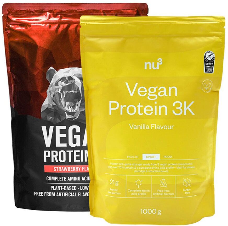 nu3 GmbH nu3 Vegan Protein 3K Probierpaket, Vanille & Erdbeere