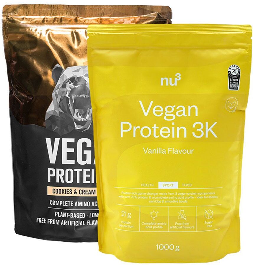 nu3 GmbH nu3 Vegan Protein 3K Probierpaket, Cookies-Cream & Vanille