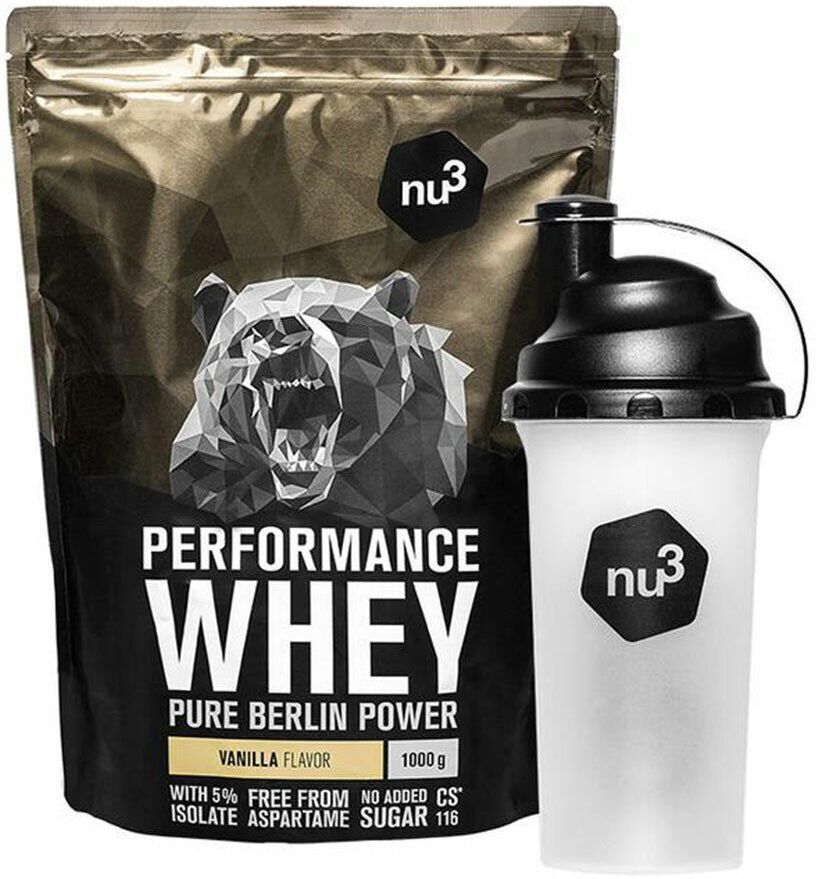 nu3 GmbH nu3 Performance Whey, Vanille + nu3 Shaker