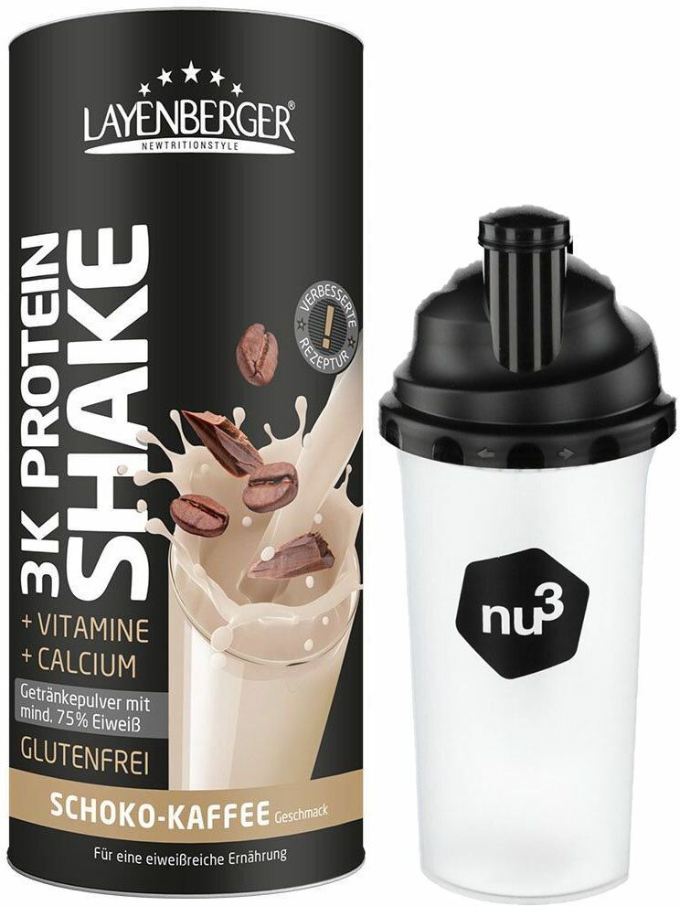 Diverse Layenberger® 3K Protein Shake Schoko-Kaffee + nu3 Shaker