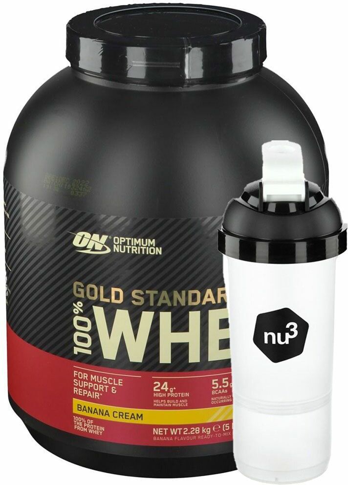 Diverse Optimum Nutrition 100 % Whey Gold Standard Banane + nu3 SmartShaker