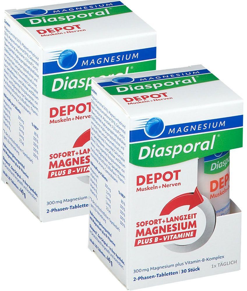 Protina Pharmazeutische GmbH Magnesium-Diasporal® Depot Muskeln + Nerven Doppelpack