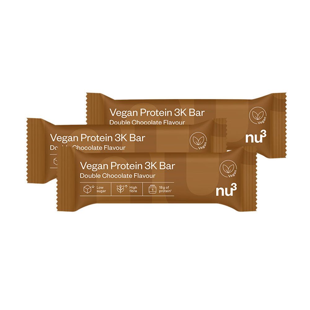nu3 GmbH nu3 Vegan Protein 3K Bar, Double Chocolate