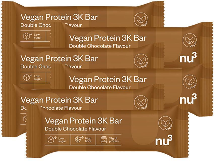 nu3 GmbH nu3 Vegan Protein 3K Bar, Double Chocolate