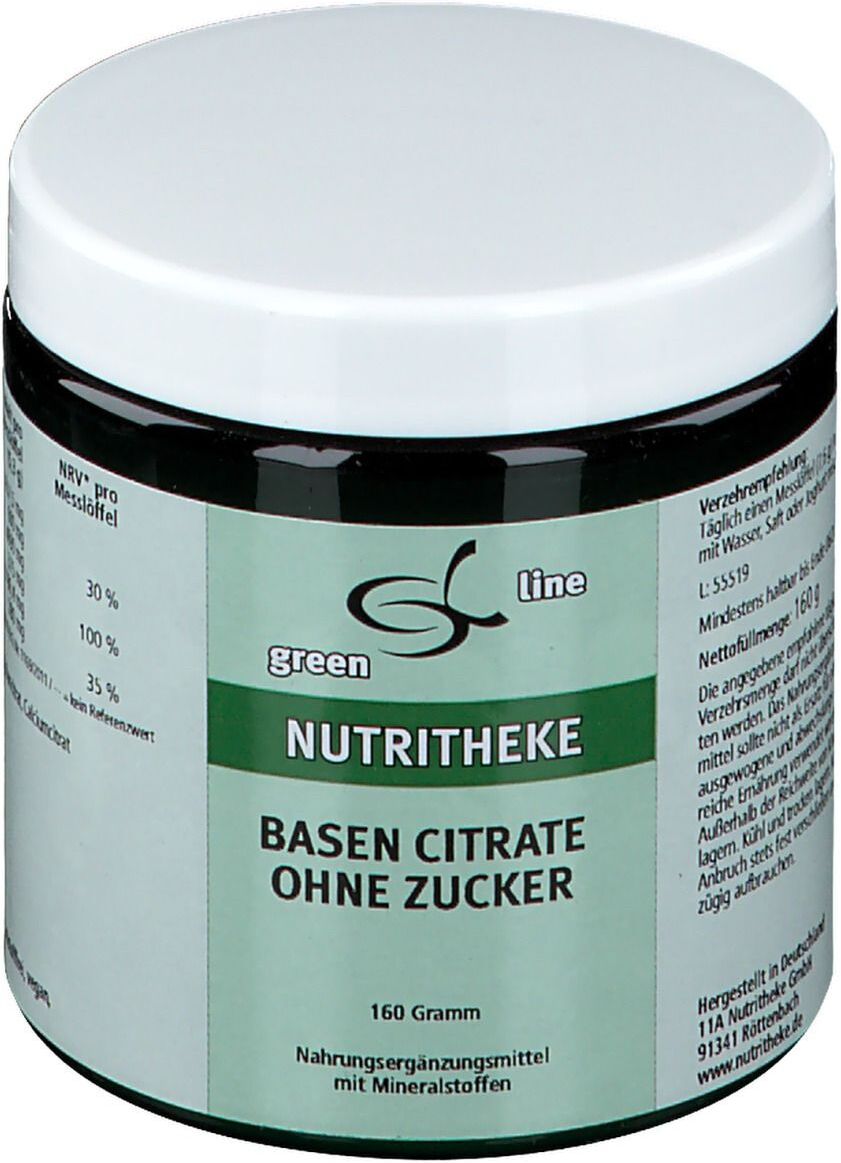 Nutritheke green line Basencitrate ohne Zucker