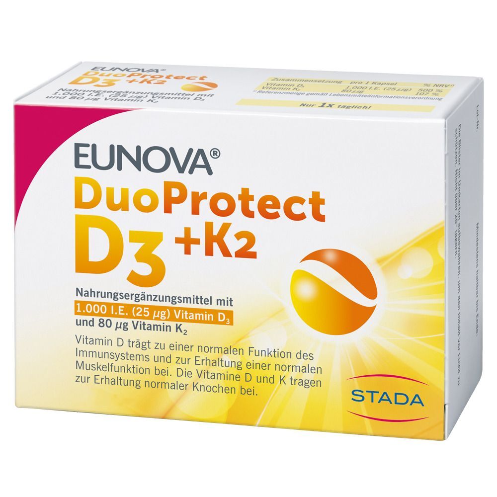 Eunova® DuoProtect D3+K2 1000 I.e./80 µg