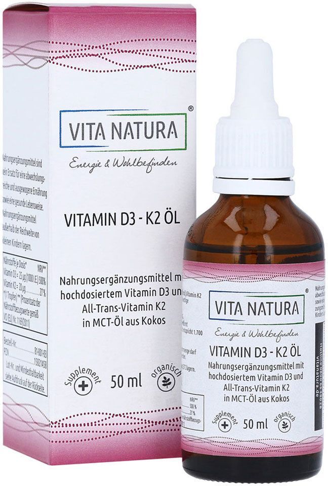 Vita Natura® Vitamin D3 1000 I.E + K2 20 µg Tropfen