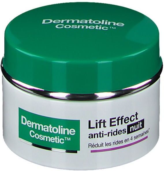 ROGE CAVAILLES Dermatoline Cosmetic Antiâge Lift Effect Antirides Nuit, Crème de nuit antiride, pot 50 m