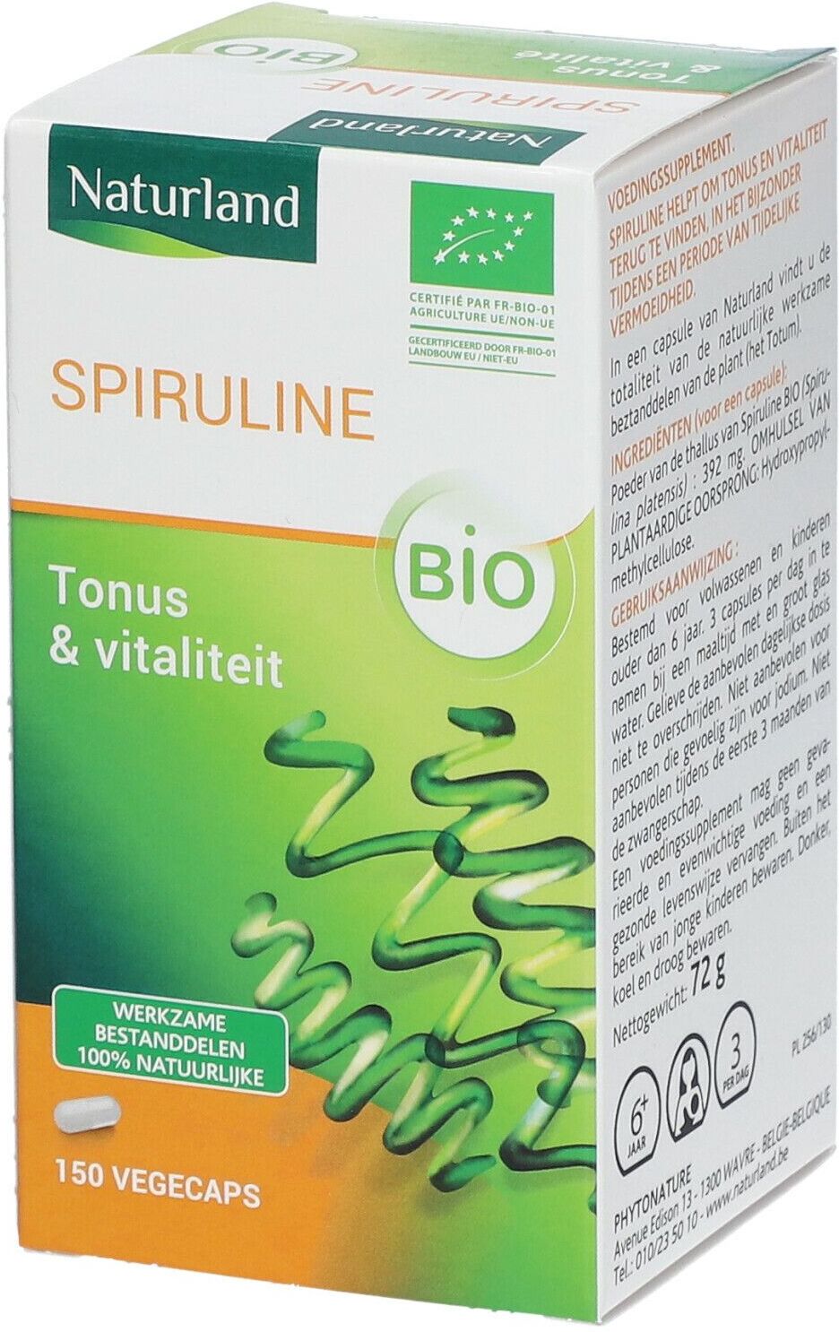 Naturland Spirulina Vegecaps® Bio Tonus & Vitalität