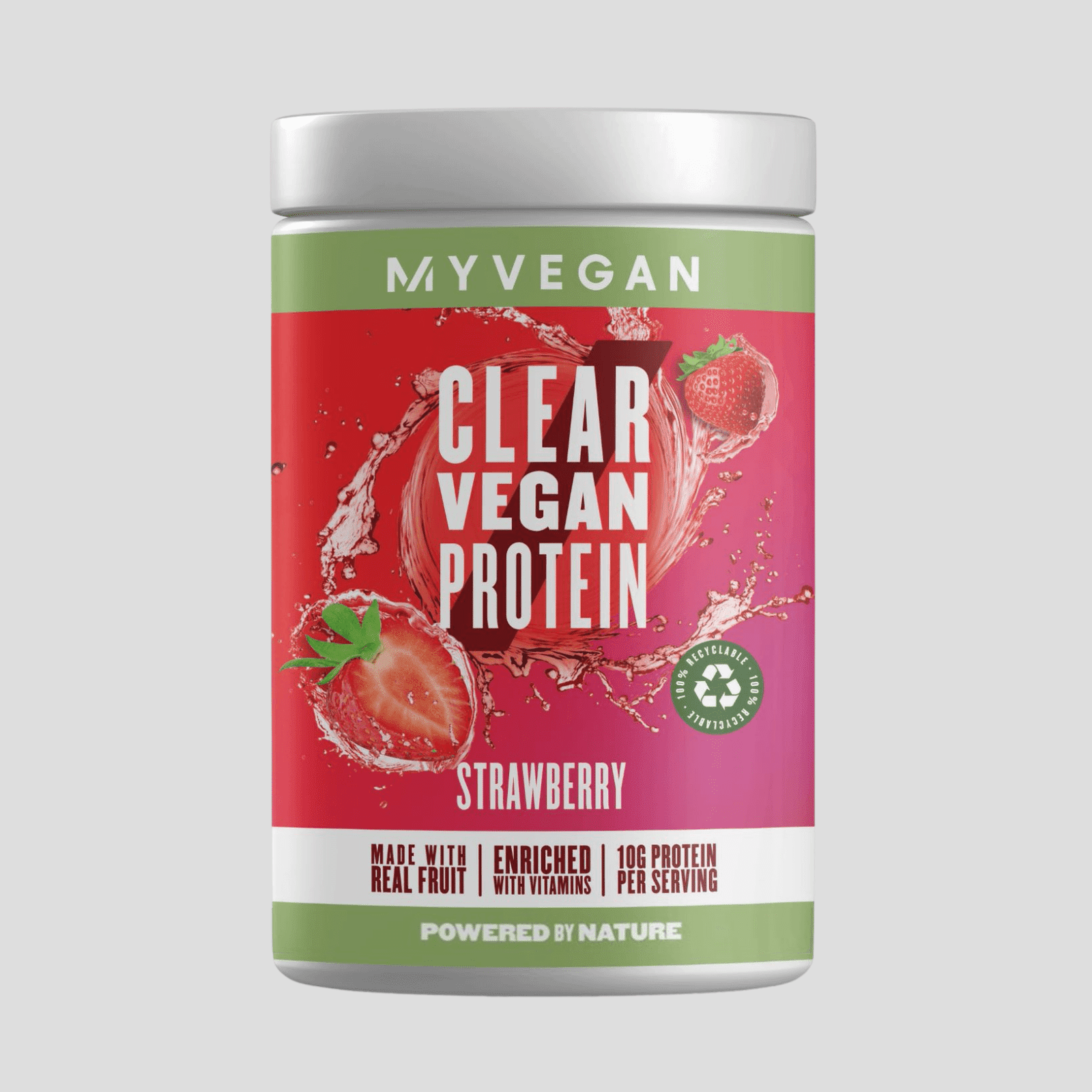 Myvegan Clear Vegan Protein - 20servings - Erdbeere