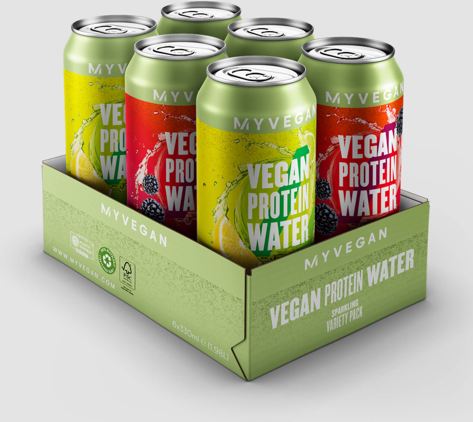 Myvegan Veganes Protein-Wasser mit Sprudel - Variety Pack