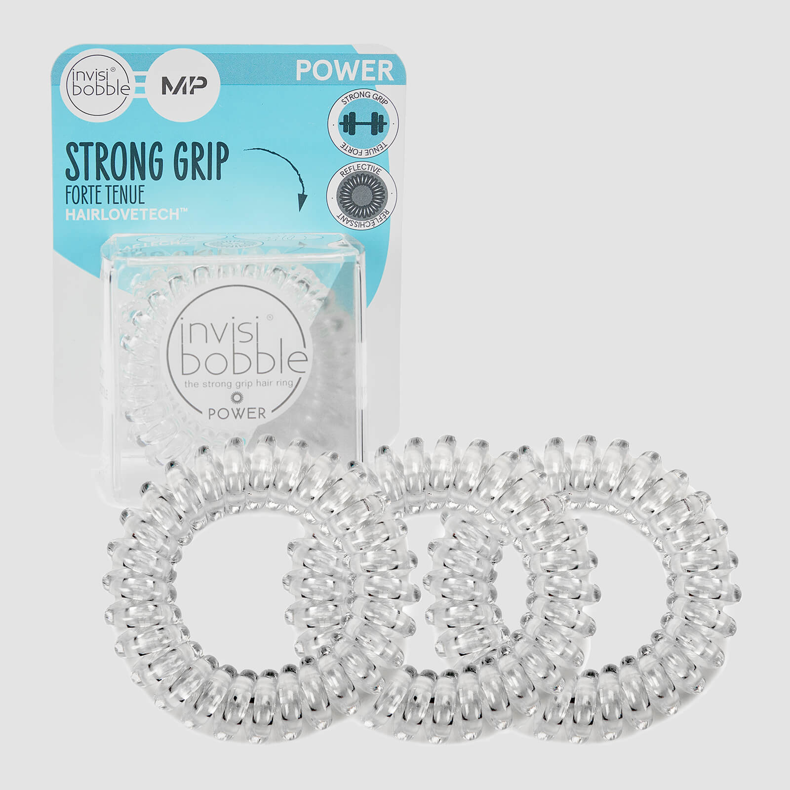 Mp X Invisibobble® Power reflexní – křišťálově průhledná – 3 KUSY V BALENÍ