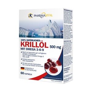 Pharmavital GmbH NATÜRLICHES Krillöl 500 mg Prem.+Omega 3-6-9 Kaps. 60 Stück