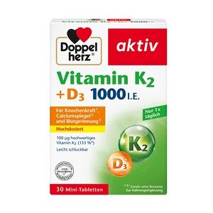 Queisser DOPPELHERZ Vitamin K2+D3 1000 I.E. Tabletten 30 Stück