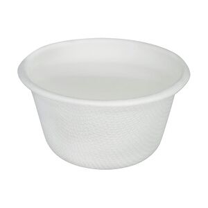 WISEFOOD 100 Dipschalen - Zuckerrohr Dipschale Dressingbecher 2oz 60ml weiß Bagasse