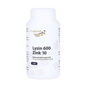 Vita World GmbH LYSIN 600 mg plus Zink 10 mg Kapseln 120 Stück