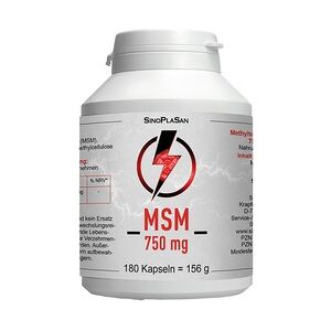 SinoPlaSan GmbH MSM 750 mg Mono 99,9% Kapseln 180 Stück