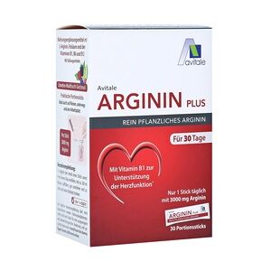 Avitale ARGININ PLUS Vitamin B1+B6+B12+Folsäure Sticks 30x5.9 Gramm