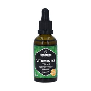 Vitamaze VITAMIN K2 MK7 Tropfen hochdosiert vegan 50 Milliliter