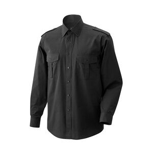 Exner 406 - Pilotenhemd langarm : schwarz 60% Baumwolle 40% Polyester 120 g/m2 50