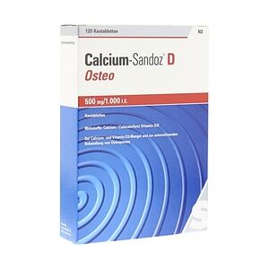 Hexal Calcium-Sandoz D Osteo 500mg/1000 I.E. Kautabletten 120 Stück