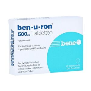 Bene Arzneimittel GmbH Ben-u-ron 500mg Tabletten 20 Stück