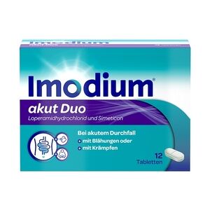 Imodium akut Duo 2 mg/125 mg Tabletten Durchfall