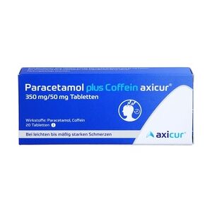 axicur Paracetamol plus Coffein axicur® 350 mg / 50 mg (20) Tabletten Fiebersenkende Schmerzmittel