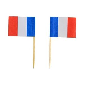 50 Deko-Picker Flagge Frankreich weiß blau rot, Le Tricolore