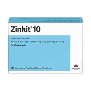 Wörwag Pharma GmbH & Co. KG Zinkit 10 Überzogene Tabletten 100 Stück