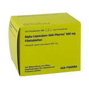 AAA - Pharma GmbH Alpha-Liponsäure AAA-Pharma 600mg Filmtabletten 100 Stück