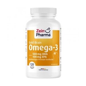 ZeinPharma Zein Pharma OMEGA-3 GOLD Gehirn DHA 500mg/EPA 100mg Softgelkap Mineralstoffe
