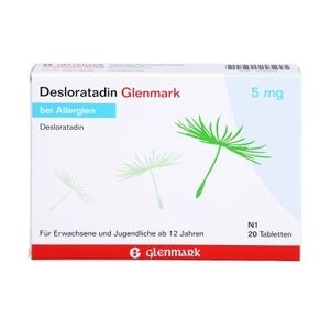 Glenmark DESLORATADIN Glenmark 5 mg Tabletten Allergiemittel zum Einnehmen