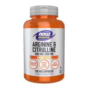 Now Foods Arginin & citrullin 500 mg / 250 mg - 120 veg caps