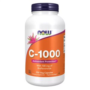 Now Foods Vitamin c + bioflavonoide 1000 mg/100 mg - 250 veg caps