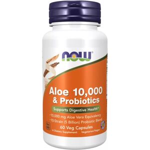 Now Foods Aloe vera 10.000 & probiotika - 60 veg caps