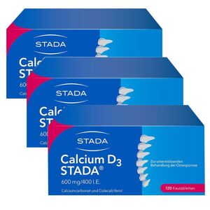 STADA (STADA Consumer Health Deutschland Gmbh) Calcium D3 Stada 600 mg/400 I.e. Kautabletten 3er-Pack 3x120 St