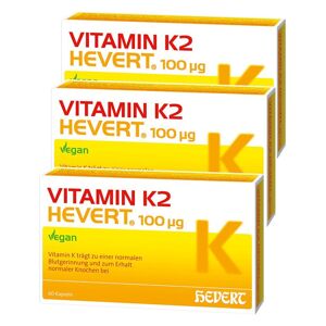 Vitamin K2 Hevert 100Ug 3er-Pack 3x60 St Kapseln